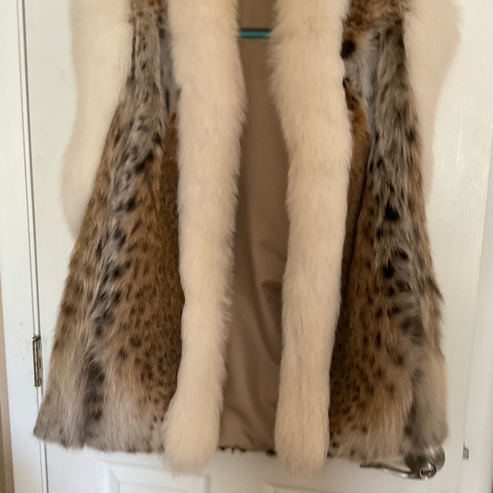 Luxurious Fur Vest with Animal Print